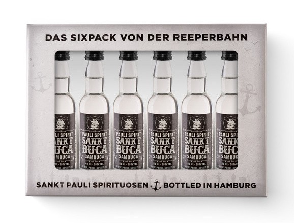 Sankt Buca Lütten Sixpack im Geschenkkarton 6x 4cl