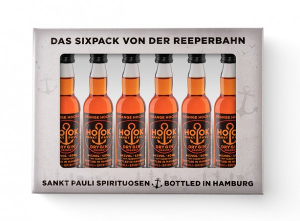 HOOK Gin Orange Lütten Sixpack im Geschenkkarton 6x 4cl